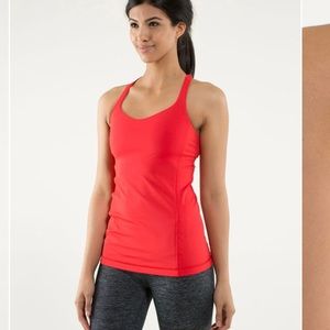 Lululemon Free to Be tank, in “Love Red,” size 6. Barely worn. Like new.